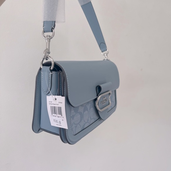 COACH MORGAN SHOULDER BAG IN SIGNATURE CHAMBRAY CH137 - Picture 8 of 10